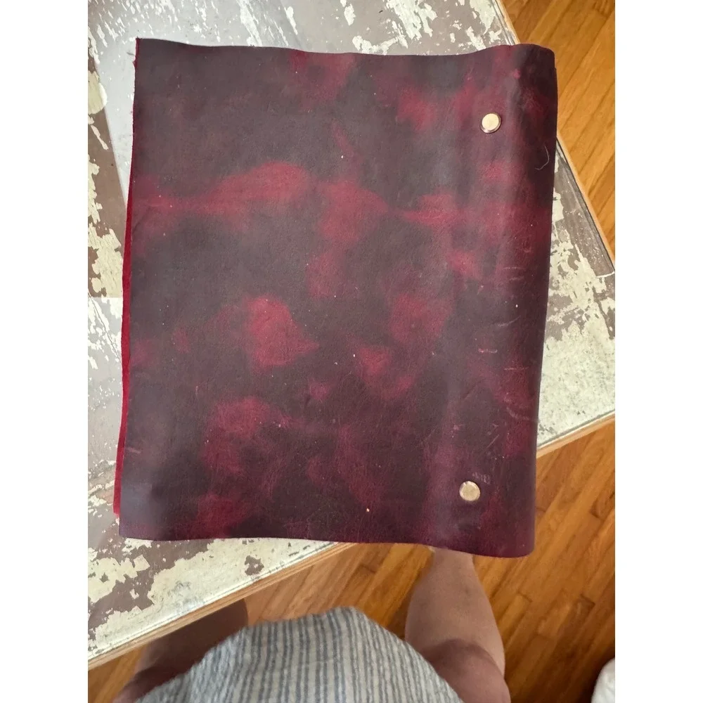 Book of Abundance Leather Savings Binder Budget Journal Burgundy 6-Ring